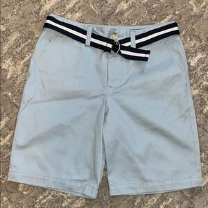 Polo by Ralph Lauren Blue Flat Front Shorts with Belt